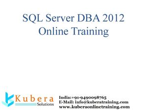 SQL Server DBA Online Training In USA,UK,Canada,Australia