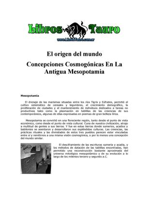 El Origen Del Mundo 3 _ Cosmogonia de la Antigua Mesopotamia - Anónimo