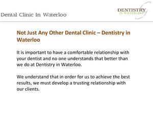 Dentistry in Waterloo Dental Clinic Waterloo
