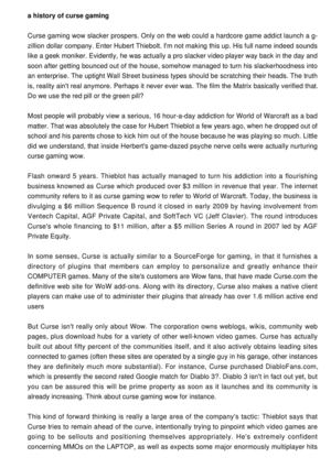 Curse Gaming Wow: How it Began.
