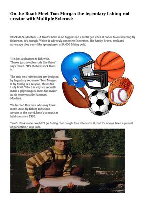 Calamo - On the Road: Meet Tom Morgan the legendary fishing rod creator  with Mulitple Sclerosis