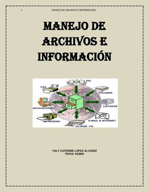 MANEJO DE ARCHIVOS E INFORMACION