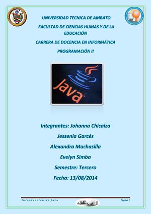 Programación en JAVA (materia)