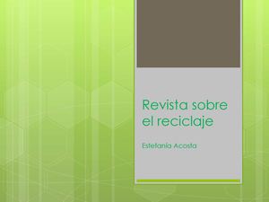 Revista sobre el reciclaje