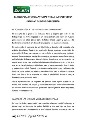 ACTIVIDAD FISICA EN LA ESCUELA ET