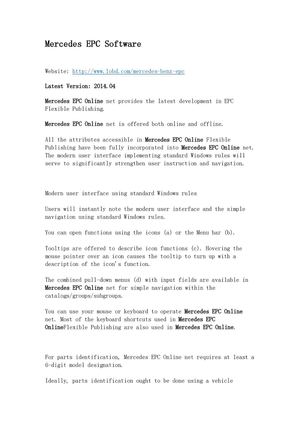 Mercedes EPC Software