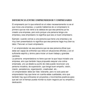 DIFERENCIA ENTRE EMPRENDEDOR Y EMPRESARIO