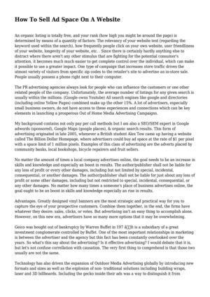 How To Sell Ad Space On A Website