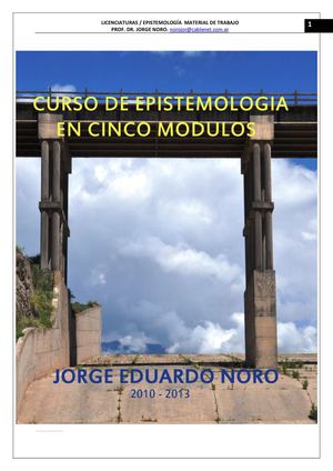 166. CURSO DE EPISTEMOLOGIA EN CINCO MODULOS