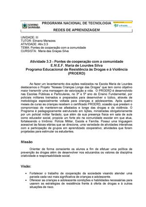Pontes de Cooperação com a Comunidade