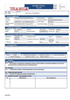 INFORME: ENRIQUE CÁRDENAS