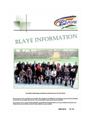 Bulletin Municipal n° 72 - Mai 2014