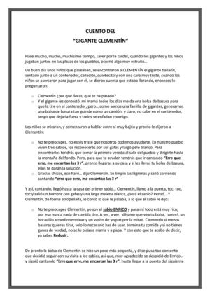 CUENTO "GIGANTE CLEMENTIN"