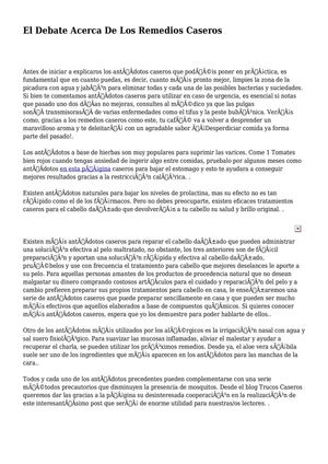 El Debate Acerca De Los Remedios Caseros