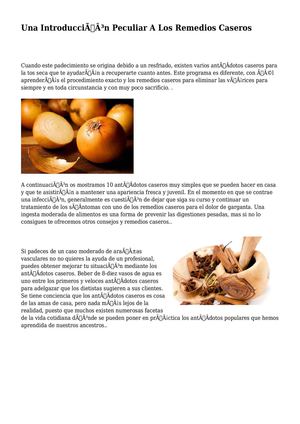 Una Introducción Peculiar A Los Remedios Caseros