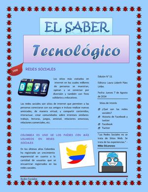 Saber Tecnológico : Redes Sociales  