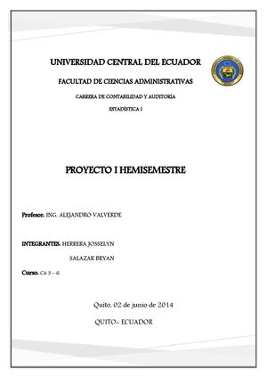 Proyecto Estadistica 1 hemisemestre B. Salazar , J Herrera CA3-6