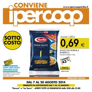 Volantino Coop Sicilia 7-20 agosto 