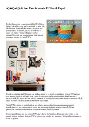 ¿Qué Son Exactamente El Washi Tape?