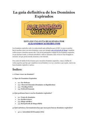 Guia completa de Dominios Expirados