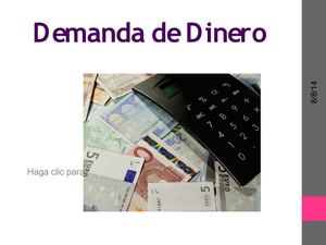 Demanda de Dinero