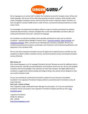 Language Translation company