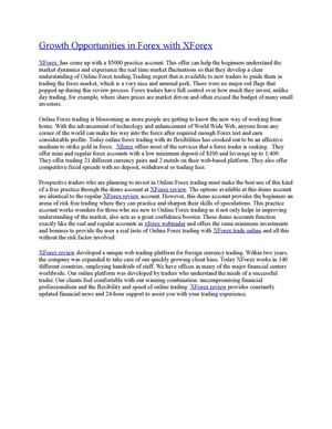 Growth Opportunities in Forex with XForex.