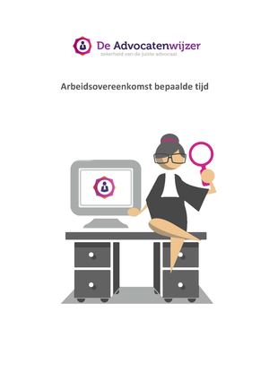 Voorbeeld arbeidsovereenkomst bepaalde tijd
