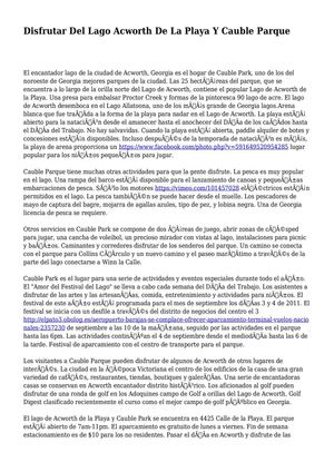 Disfrutar Del Lago Acworth De La Playa Y Cauble Parque