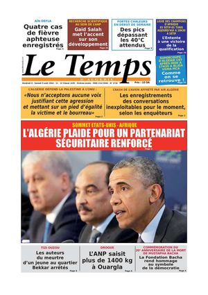 Le Temps d'Algérie Edition du Samedi 09 Août 2014