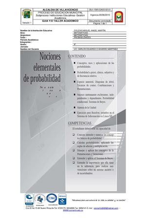 PROBABILIDADES - SEGUNDA OPCIÓN