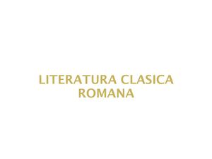 literatura clasica romana