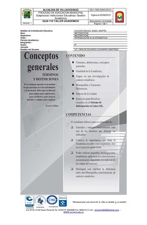 INTRODUCCIÓN A LA ESTADISTICA