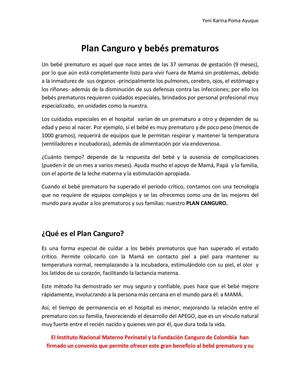 Programa canguro en Peru