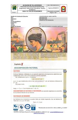 CASOS DE FACTORIZACIÓN