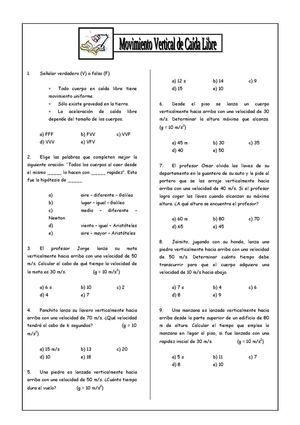 Guía Nº 5 - Caída Libre