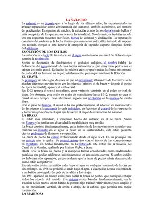 LA NATACIÓN
