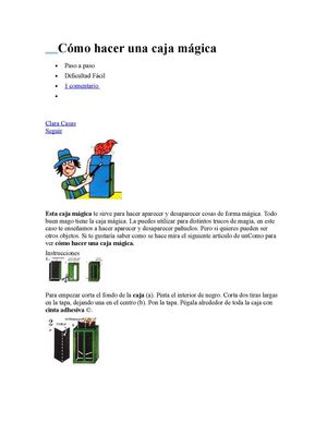 Cómo hacer una caja mágica