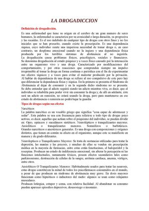 LA DROGADICCION