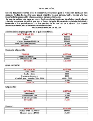 POR MI BARRIO ( BAZAR)