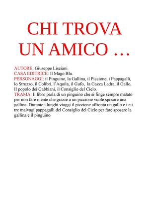chi trova un amico...
