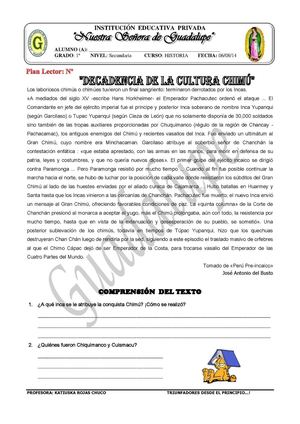 Decadencia de la cultura Chimú