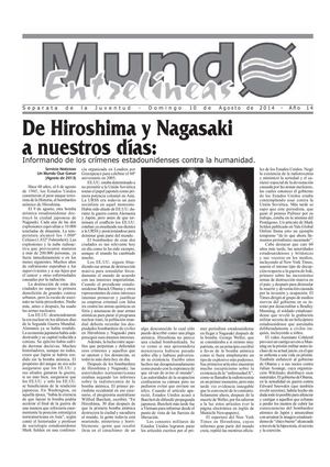 De Hiroshima y Nagasaki a nuestros días: Informando de los crímenes estadounidenses contra la humanidad.