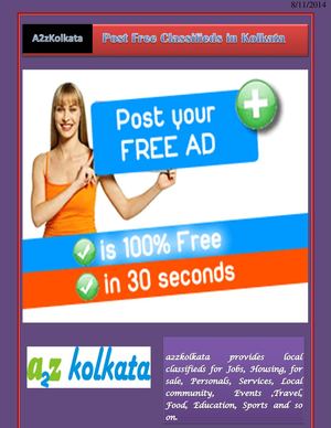 Post Free Classifieds in Kolkata