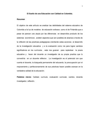 El sueño de una educación con calidad