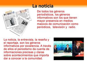 CARACTERISTICAS DE LA NOTICIA