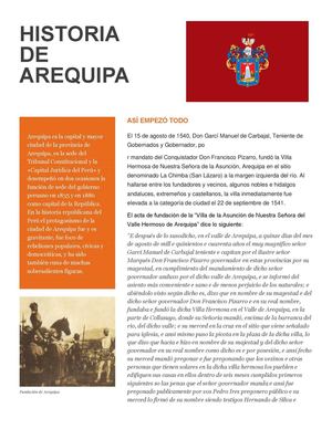 Historia de Arequipa - Igor Elias Araujo Garcia 2014200203