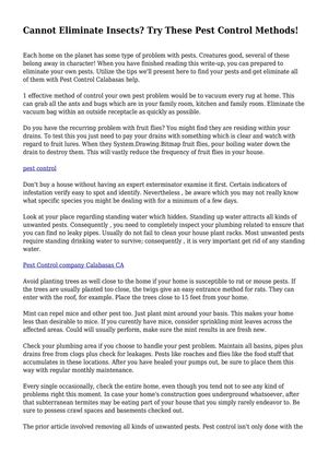 Cannot Eliminate Insects? Try These Pest Control Methods!