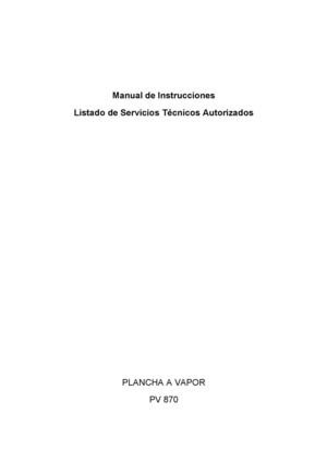 Manual de instrucciones de la plancha 