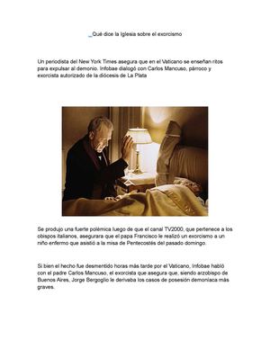 Qué dice la Iglesia sobre el exorcismo